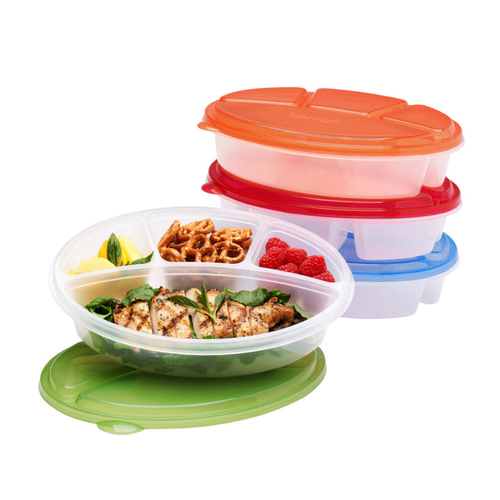 Bentgo Easyboxes 4-Compartment Oval Containers 8-Piece Set M5
