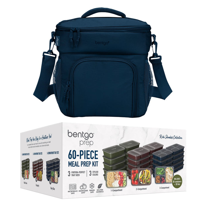 Bentgo Prep Deluxe Bag & 60-Piece Meal Prep Container Set L9