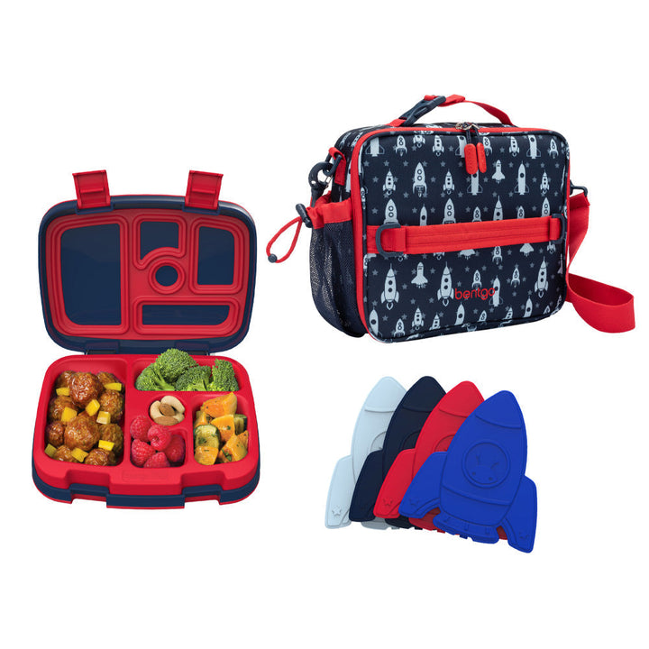 Bentgo Kids Prints Lunch Box, Lunch Bag, & Ice Packs I8